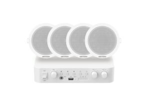 Hikvision Analog Audio Kit with 60W Analog Amplifier and 4* 6W Ceiling Speakers (DS-QAE0KA60206-4)