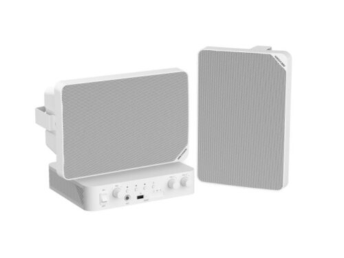 Hikvision Hybrid Audio Kit with 80W Network Amplifier and 2* 20W Cabinet Speakers DS-QAE1KA80120-2