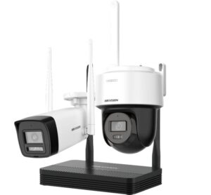 Hikvision 2MP H.265 One bullet + One PTDome WiFi NVS Kit NKS422W03H